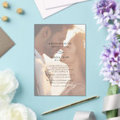 Invitations En Acrylique Élégant Mariage photo romantique moderne (Insitu (Mariage))