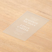 Invitations En Acrylique Élégant Mariage photo simple script (Poser)