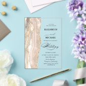 Invitations En Acrylique Élégant Mariage Script Pailleté Perle (Insitu (Mariage))