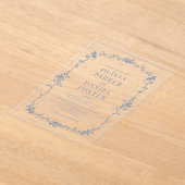 Invitations En Acrylique Élégant Mariage victorien Dusty (Poser)