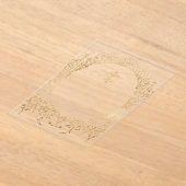 Invitations En Acrylique Elégant Mariage victorien Ornate Gold Foil (Poser)