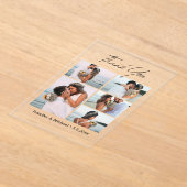 Invitations En Acrylique élégant merci script moderne 5 photos mariage (Poser)