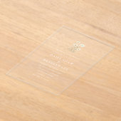 Invitations En Acrylique Elegant Minimal Daisy Floral Wedding (Poser)