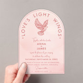 Invitations En Acrylique Elégant minimal roméo et Juliette Citation rose (In situ (ordinateur de poche))