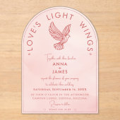 Invitations En Acrylique Elégant minimal roméo et Juliette Citation rose (Recto)