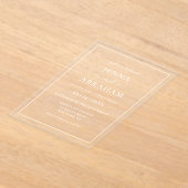 Invitations En Acrylique Élégant minimal rustique moderne (Poser)