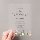 Invitations En Acrylique Elegant minimalist wildflower Simple wedding (In situ (ordinateur de poche))