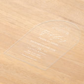 Invitations En Acrylique Élégant minimaliste Mariage (Poser)
