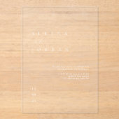 Invitations En Acrylique Élégant minimaliste Mariage transparent (Recto)