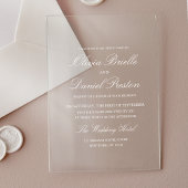 Invitations En Acrylique Élégant minimaliste moderne Mariage