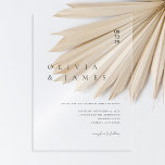 Invitations En Acrylique Élégant minimaliste moderne Mariage<br><div class="desc">Faire-part de mariage moderne et acrylique avec élégante typographie chic.</div>