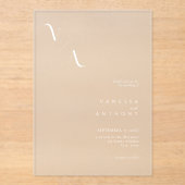 Invitations En Acrylique Élégant minimaliste moderne Mariage givré (Recto)