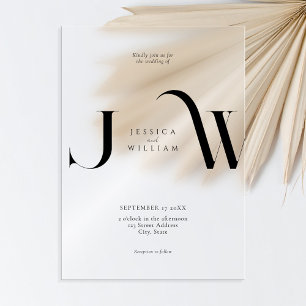 Invitations En Acrylique Élégant minimaliste moderne Mariage givré