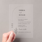 Invitations En Acrylique Elegant Modern Minimalist Arch Wedding (In situ (ordinateur de poche))