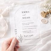 Invitations En Acrylique Elegant Modern Minimalist Arch Wedding