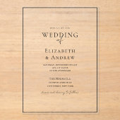 Invitations En Acrylique Élégant, moderne, écriture manuscrite, Mariage (Recto)