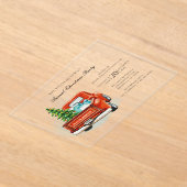 Invitations En Acrylique Élégant Noël Fête de famille (Poser)