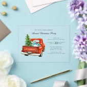 Invitations En Acrylique Élégant Noël Fête de famille (Insitu (Mariage))