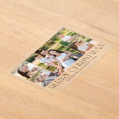 Invitations En Acrylique Elégant noir Joyeux Noël photo Collage (Poser)