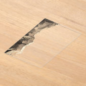 Invitations En Acrylique Elégant Noir Or Agate Mariage Élégant Chic (Poser)