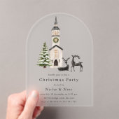 Invitations En Acrylique Elegant Office Corporate Christmas Party (In situ (ordinateur de poche))