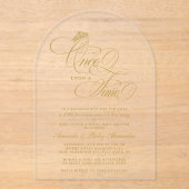Invitations En Acrylique Elegant Once Upon A Time Princess Baby Shower (Recto)