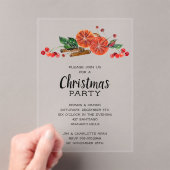 Invitations En Acrylique Elegant Orange Slices and Cinnamon Christmas (In situ (ordinateur de poche))