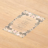 Invitations En Acrylique Élégant Pastel Floral Mariage (Poser)