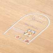 Invitations En Acrylique Elégant Perles & Prosecco Douche nuptiale (Poser)