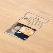 Invitations En Acrylique Elegant Photo 50th Wedding Anniversary Party (Poser)