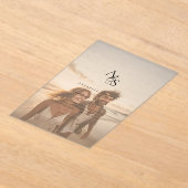 Invitations En Acrylique Élégant, Photo, Classique, Monogramme, Mariage (Poser)