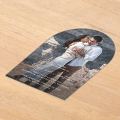 Invitations En Acrylique Élégant Photo Mariage moderne (Poser)