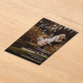 Invitations En Acrylique Élégant Photo Mariage moderne (Poser)