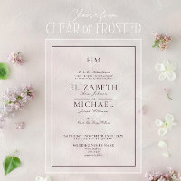 Élégant Plum violet classique Mariage Monogramme