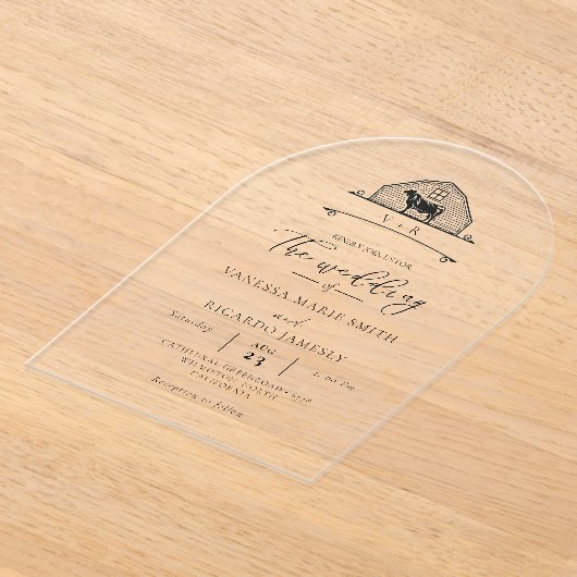 Invitations En Acrylique Élégant Ranch Western Country Cowboy Mariage (Poser)