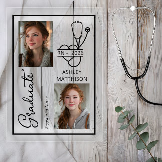 Invitations En Acrylique Elegant RN 2026 Nursing Grad Photo Announcement