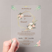 Invitations En Acrylique Elégant rose clair Acrylique Mariage Invitations (In situ (ordinateur de poche))