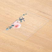 Invitations En Acrylique Élégant rose rose pâle Quinceañera (Poser)