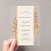 Invitations En Acrylique Elégant Rustic Fall Beige Engagement Party (In situ (ordinateur de poche))