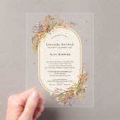Invitations En Acrylique Elégant Rustic Fall Beige Lingerie Douche (In situ (ordinateur de poche))