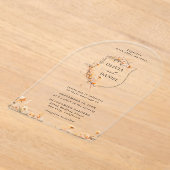 Invitations En Acrylique Elégant Rustic Whimsical Fleur sauvage Mariage (Poser)