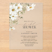 Invitations En Acrylique Elégant rustique aquarelle Fête des mariées margue (Recto)