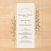 Invitations En Acrylique Élégant Rustique Automne Beige Dîner De Répétition (Recto)