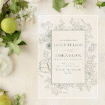 Invitations En Acrylique Élégant Sage Green Floral Line Mariage<br><div class="desc">Prenez l'élégance sereine de votre mariage avec ce faire-part de mariage d'art floral vert sauge. Les gracieuses illustrations florales, associées à la teinte douce et sophistiquée de vert sauge, évoquent un sentiment intemporel de calme et de romantisme. Parfait pour les fêtes côtières, les soirées de jardin ou les réceptions de...</div>