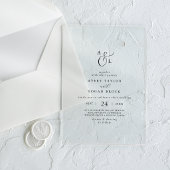 Invitations En Acrylique Élégant Script Boho Simple Monogramme Mariage Mode