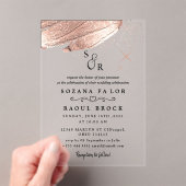 Invitations En Acrylique Élégant Script Boho Simple Monogramme Mariage mode (In situ (ordinateur de poche))