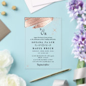 Invitations En Acrylique Élégant Script Boho Simple Monogramme Mariage mode (Insitu (Mariage))