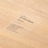 Invitations En Acrylique Elegant Script Christmas Dinner (Poser)