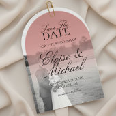 Invitations En Acrylique Élégant Script Red Mariage Gradient Enregistrer La