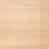 Invitations En Acrylique Élégant Script Soixante-dix Black Gold 70e anniver (Recto)